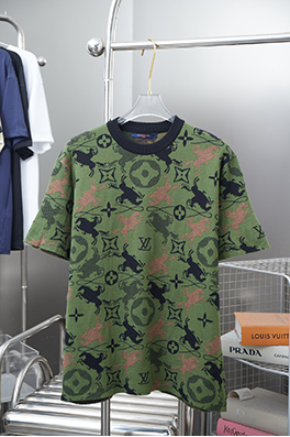 ルイヴィトン カモフラージュニット半袖Tシャツ
