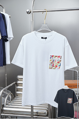 フェンディ 新しい刺繍半袖Tシャツ