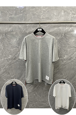 トムブラウン 新しい三色リボンデザイン半袖Tシャツ