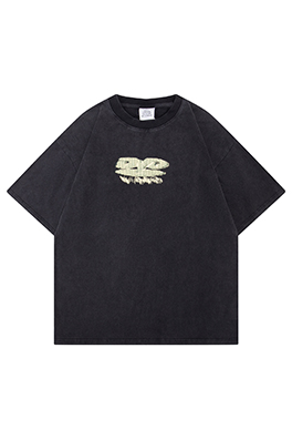 ヴェトモン 新しいDVDプリントウォッシュ古い半袖Tシャツ