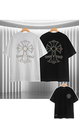 クロムハーツ 新しい刺繍ハードウェア半袖Tシャツ