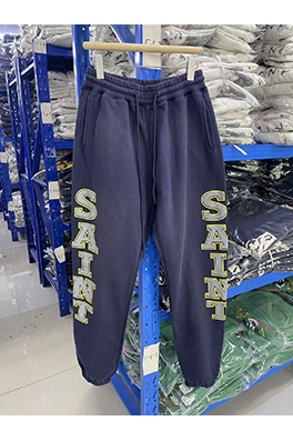 Saint Michael 25SS ““GLOBAL HORROR”アルファベットプリントウォッシュオールドゴムパンツ