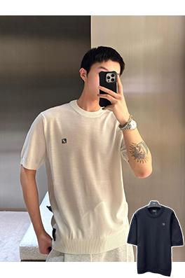フェンディ FFメタリックロゴウールニット半袖Tシャツ