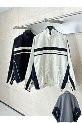 バレンシアガ Balenciag ロゴ刺繍パッチワークジッパージャケット