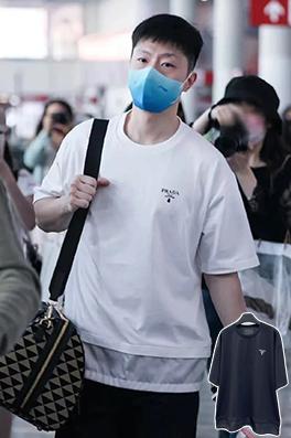 プラダコピー クラシックロゴステッチ半袖Tシャツ