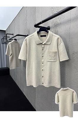 ルイヴィトン ダークパターンニットポロシャツ