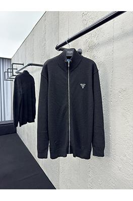 プラダコピー スタンドカラーニットジップアップセーター