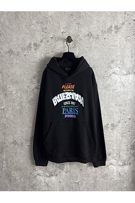 バレンシアガ 大きなシルエットの刺繍プリントパーカー