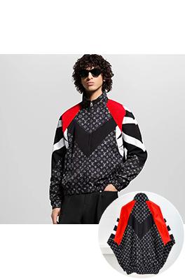 ルイヴィトン ファッションの衝突色のステッチモノグラムジャケット