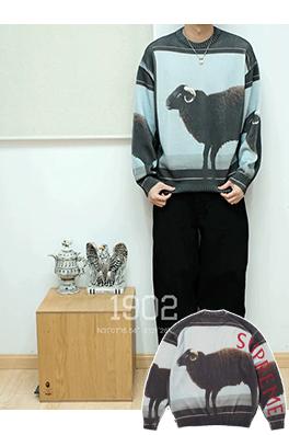 シュプリーム コラボレーション SWEATER ブラックヴィンテージプルオーバーセーター