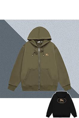 バーバリー 軍馬TBロゴプリントフード付きジッパーパーカー