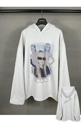 バレンシアガコピー NICOLE アートワークパソコン直噴プリントパーカー