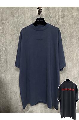 バレンシアガスーパーコピー Balenciaga クラシックアルファベットロゴ刺繍半袖Tシャツ