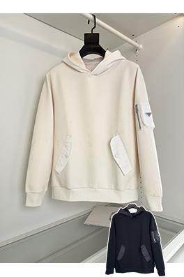 プラダ 秋冬のナイロンステッチフード付きプルオーバー