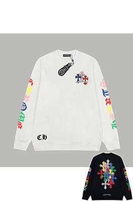 クロムハーツ クラシックなカラークロスロゴ文字プリントセーター