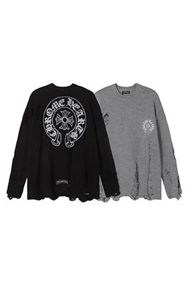 クロムハーツスーパーコピー ショーの太いニットの穴の開いたセーター