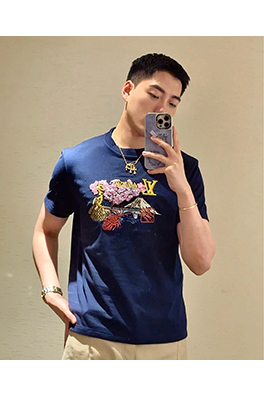 ルイヴィトン Nigo コラボ刺繍半袖Tシャツ