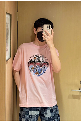 ルイヴィトン Nigo コラボレーションプリント半袖Tシャツ