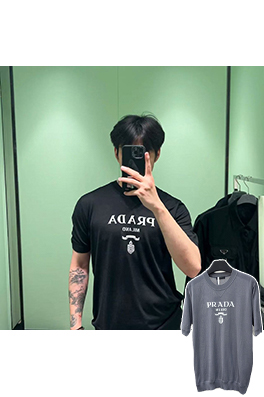 プラダ ジャカードウール半袖Tシャツ