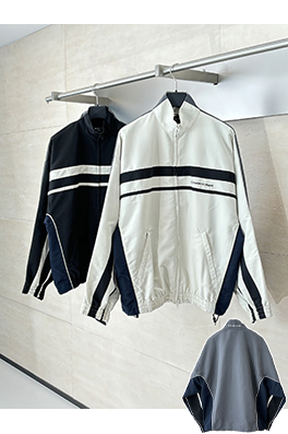 バレンシアガ Balenciag ロゴ刺繍パッチワークジッパージャケット