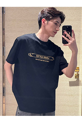 ルイヴィトンスーパーコピー ファッション金枠刺繍ニット半袖Tシャツ