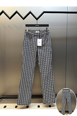 セリーヌ ストライプストレートパンツ