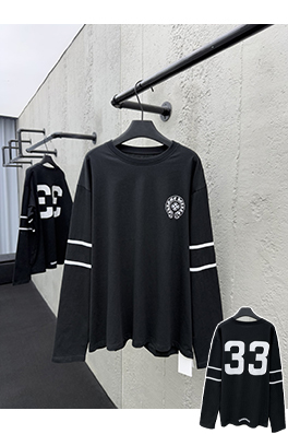 クロムハーツ アイスホッケー服シリーズ銀メッキ両腕長袖シャツ