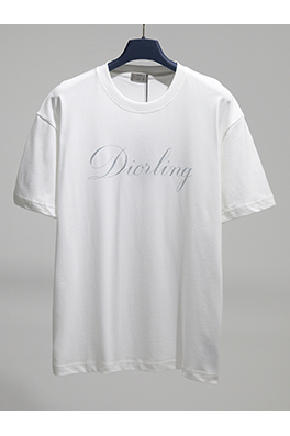 ディオール Diorling スタイリッシュな光沢のあるプリント半袖Tシャツ