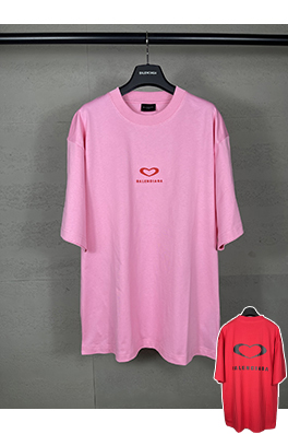 バレンシアガ 七夕バレンタイン限定ハートロゴ半袖Tシャツ