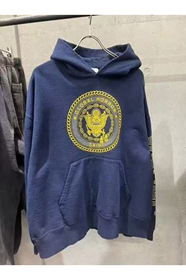 セント マイケルスーパーコピー25SS ““GLOBAL HORROR”アルファベットプリントウォッシュ古いパーカーパーカー