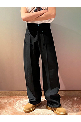 ルイヴィトンスーパーコピー ウールの染めボタン付きパンツ