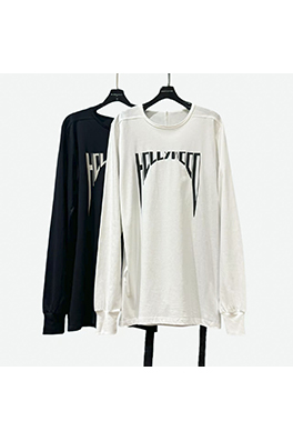 リックオウエンス ハイストリートダーク風ゆったり長袖Tシャツ