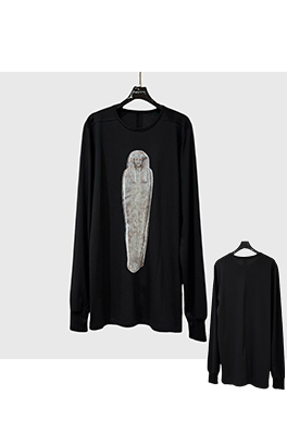 リックオウエンススーパーコピー  新しいゆったりとした暗い風の長袖tシャツ