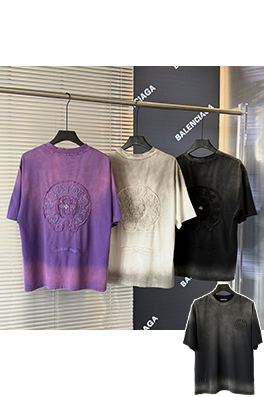 クロムハーツコピー クロスステッカー刺繍アメリカン半袖Tシャツ