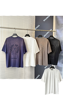 クロムハーツ クロスステッカー刺繍カップル半袖Tシャツ