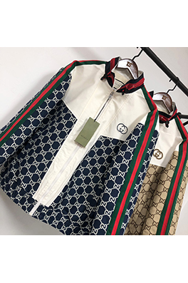 グッチコピー 新しいステッチジャカードスタンドカラージャケット