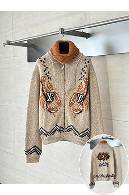 ルイヴィトン Nigo コラボロブスターとウールのニットジッパージャケット