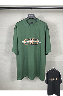 バレンシアガスーパーコピー 新しいパリのロゴプリント半袖Tシャツ