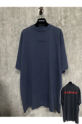 バレンシアガスーパーコピー Balenciaga クラシックアルファベットロゴ刺繍半袖Tシャツ