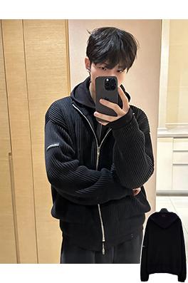 バレンシアガ Balenc1aga 偽の2枚のフード付きセーターコート