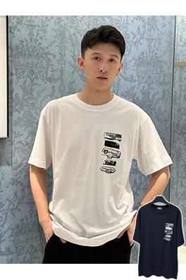 ディオール ファッション植毛ロゴ半袖Tシャツ