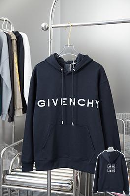 ジバンシイ クラシックなファッションロゴ刺繍パーカー