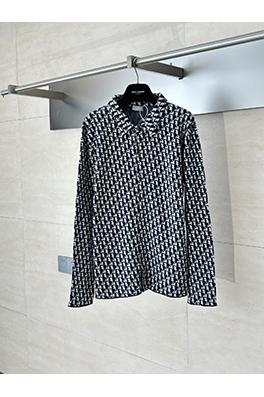 ディオール モノグラム柄のジャカード長袖シャツ