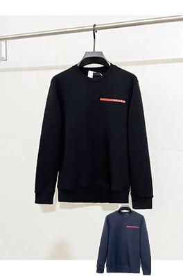 プラダ 新しいシリコーンロゴクルーネックエアコットンパーカー