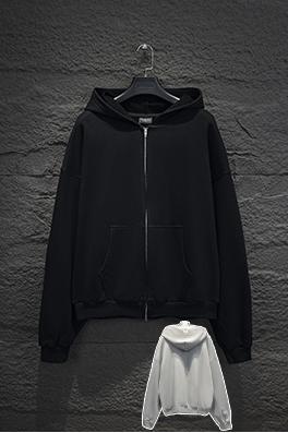 バレンシアガ Balenc1aga 英語ロゴ刺繍コラボレーションフード付きジッパーパーカー