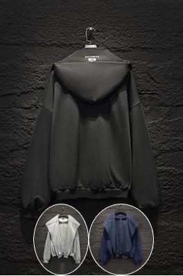 バレンシアガ Balenc1aga 英語ロゴ重工偽2点デザインコラボコレクションフード付きジッパーパーカー