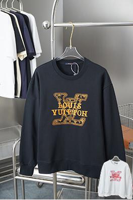 ルイヴィトン 新しい刺繍アルファベットプルオーバーラウンドネックパーカー