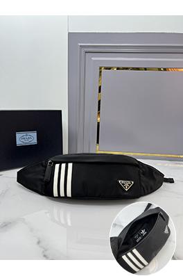 Prad X Adidas クローバーパターンと三角マークのコラボレーションウエストバッグ