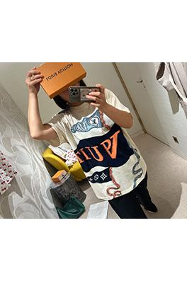 ルイヴィトン デジタルプリント半袖Tシャツ