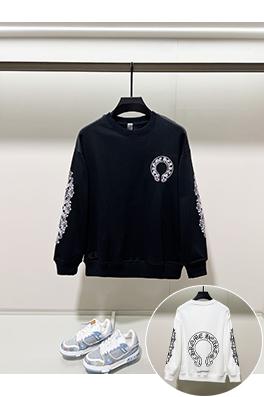 クロムハーツ フロントバックの袖に馬蹄とサンスクリット文字の刺繍ロゴスパーカー